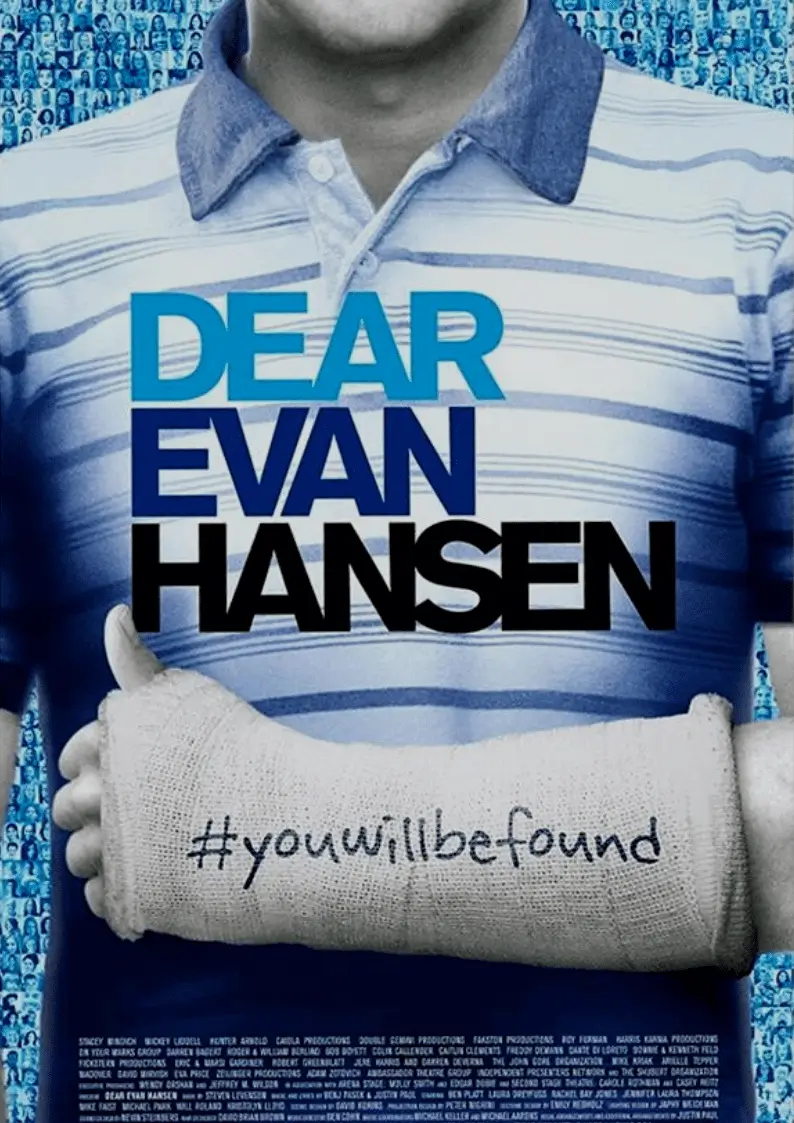 Dear Evan Hansen theater production poster