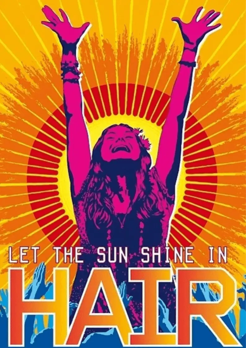 Hair theater production poster